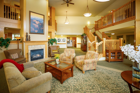 Front lobby area with two story ceiling